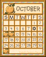 October Calendar
by Caleb's Country Corner