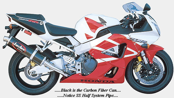 .....Black is the Carbon Fiber Can....
  .....Notice SS Half System Pipe....