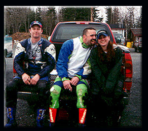 Me and the boyz, Mark and Tim at the track...