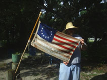 A flag made of hemp.
