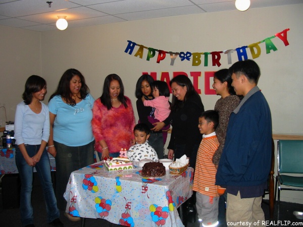 picture of meeh about to blow the cake