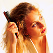 woman in bathrobe