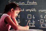 school  student at desk