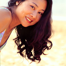 asian beauty on beach