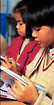 students reading