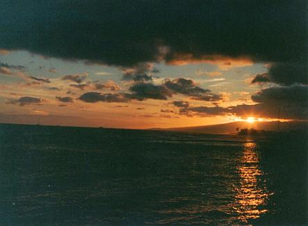 Sunset viewed from Magic Island