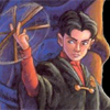 there's a coin with that on it where it looks like he has an electric fan in his hand