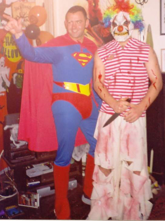 Superman shows the clown the way out (man)
