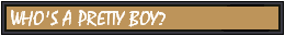 Who's A Pretty Boy?