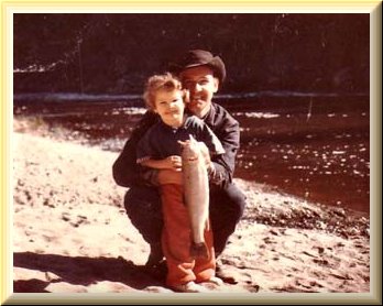 Daddy and Julie Fishing on Klamath River.