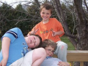Brock w/brother, Collin, and Friend, Morgan