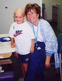 Brock with one of Oncology RNs