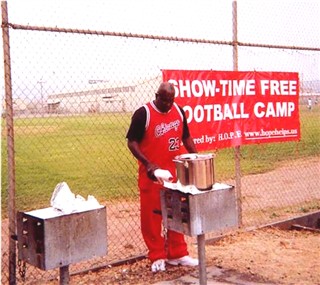 Coach & Cook all rolled into one!&nbsp; Last day of Camp - July 31st 2004.