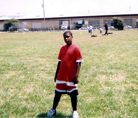 One of our mighty football camp attendees!