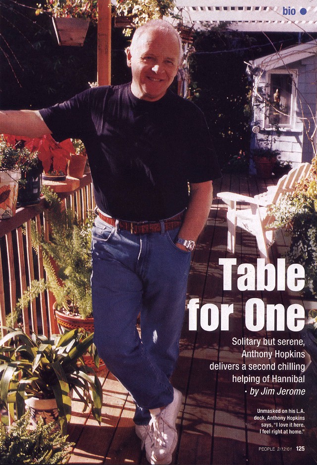 People Magazine (12-Feb-2001): Sir Anthony Hopkins