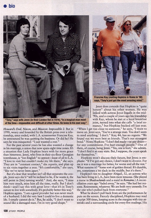 People Magazine - February, 12, 2001