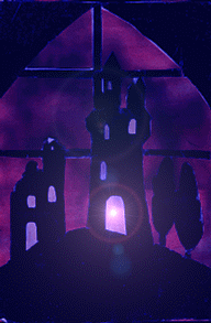Dark night lens flare animation