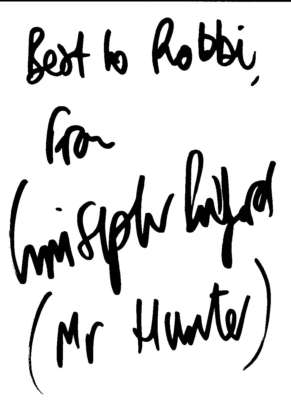 Signed Picture's Back