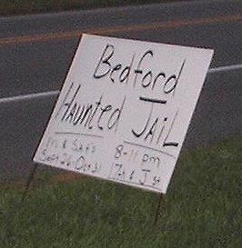Sign promoting the Jail