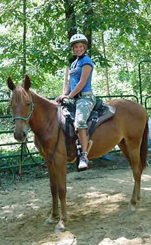 This is my first time under saddle with a human up.&nbsp; Aren't I doing great!