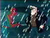 Captain says the best thing upon seeing Spider-Man: "Well, you've been to a costume party, lad."