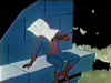 How a piece of newspaper managed to reach Spidey that high off the ground is beyond me