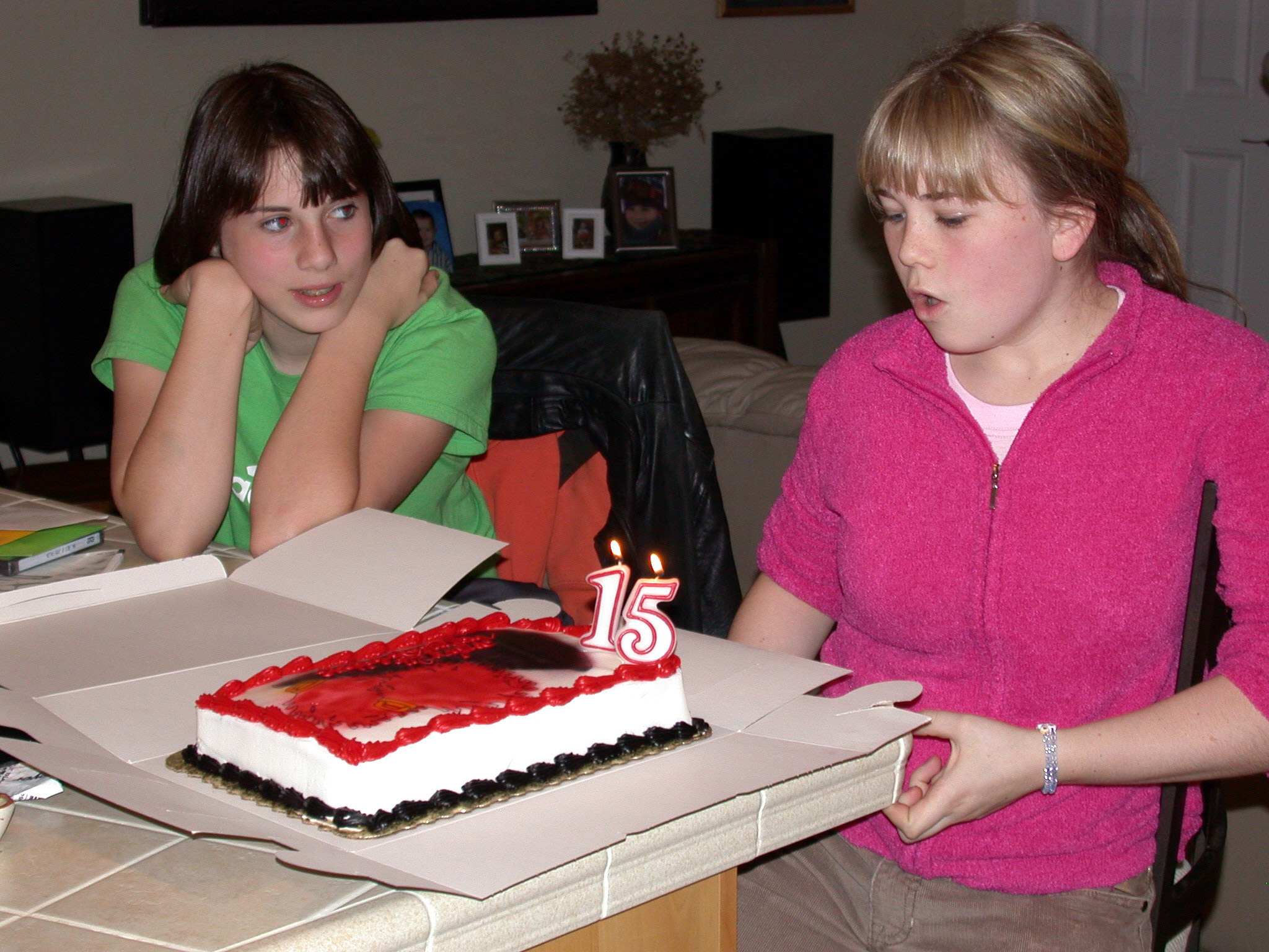 Just blow the candles out so I can eat some cake!