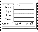 Online Day Trading example - Enter Yesterday's Open, High, Low and Close