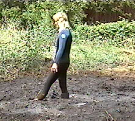 Chris' first time in the mud here at the farm