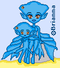 this is a Zora from the Legend of Zelda! shes with her little baby!