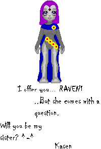 This adorable gifty is from Kasen! Its Raven from Teen Titans! ^_^