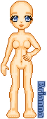 This is a normal standing pose with one hand on her waist.