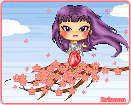 This is a japanese girl in a cherry blossom tree. Please do not adopt. ^___^