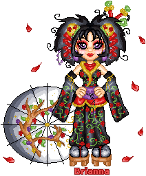 This is my Kimono Doll! She took me forever. I also made the little parasol umbrella next to her! Enjoy her! ^_^