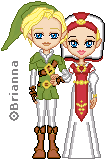 Link and Zelda from the Legend of Zelda