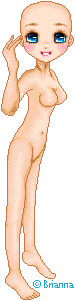 Standing pose with one arm up.