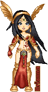 Her name is Redyan. I just LOVE this doll. She is deffidently one of my best! She was inspired by some of Soanala's 3-D/video game art work. I hope you like her. ^_^