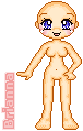 A normal standing pose with left arm down and right hand on waist.