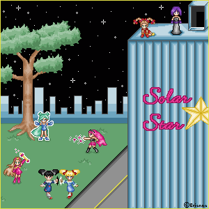 This is a little sprite scene based on my manga Solar Star I wrote in 5th grade XD.