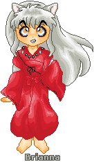 This is the first male doll that I've made on my Yuki Base. It's Inuyasha of course! *huggles her Inu-Chan* Everyone thought I was making a
girl that needs anger managment when I was making him. *Points at the long hair and the mean face.*