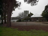 A side view of Caramut Primary School