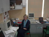 Leanne working quietly away.