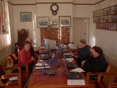 Some of the hardworking Introduction to Computers & Internet students