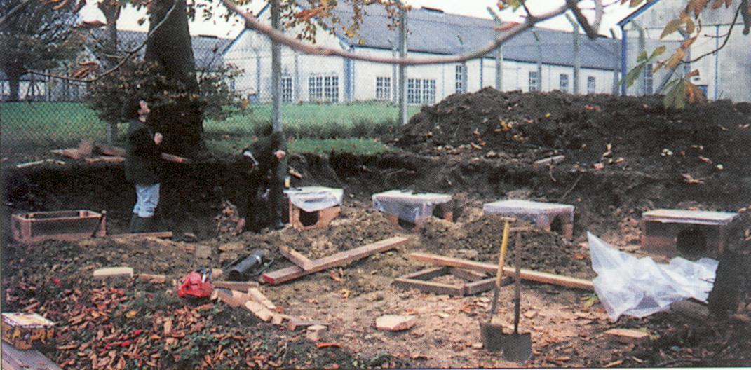 picture of badger sett mid construction
