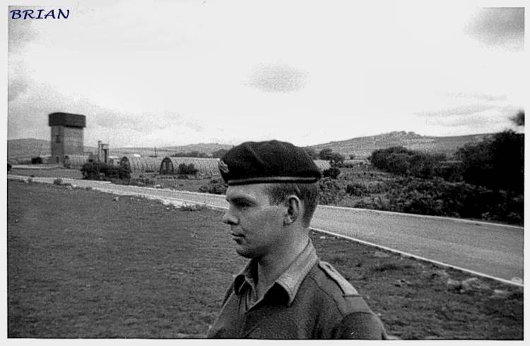 Recruit Driver Kitching at a camp on Dartmoor
