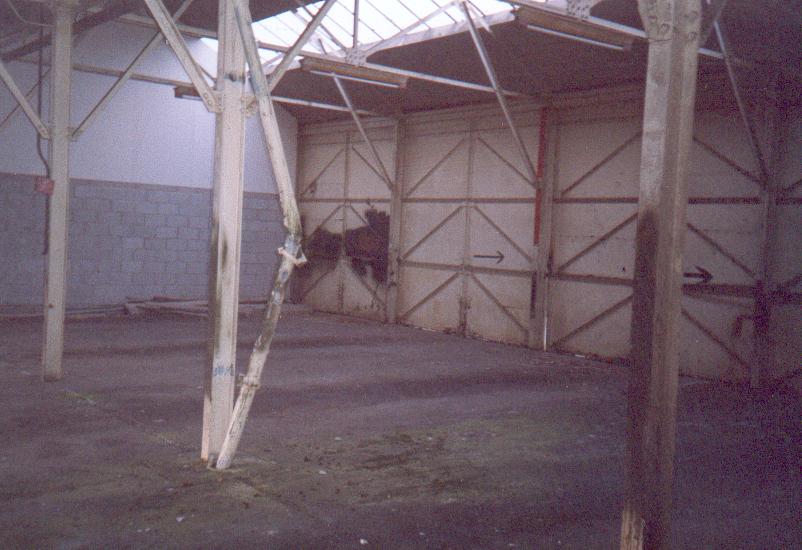 (c.1996) a view from inside the building of some of the sliding doors. this shed is probably the one closest in the third image