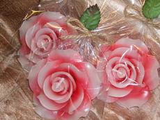 Red rose floating candles