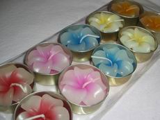 Frangipani tea light candles