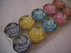 Rose tea light candles