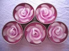 Pink Rose Tea light